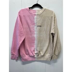 Ariana Grande Sweatshirt Womens SMALL Sweetener World Tour Two-Tone Tie Dye